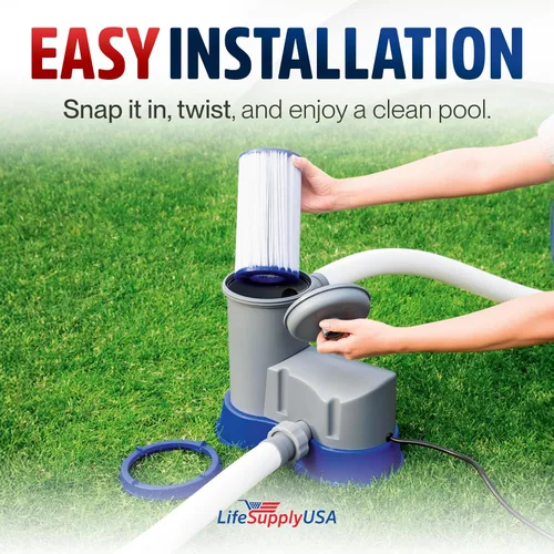 Miniatura 5 de LifeSypplyUSA - Cartucho de filtro de filtro de piscina tipo A/C compatible con 59900E para piscinas sobre el suelo, filtro de spa (paquete de 2)