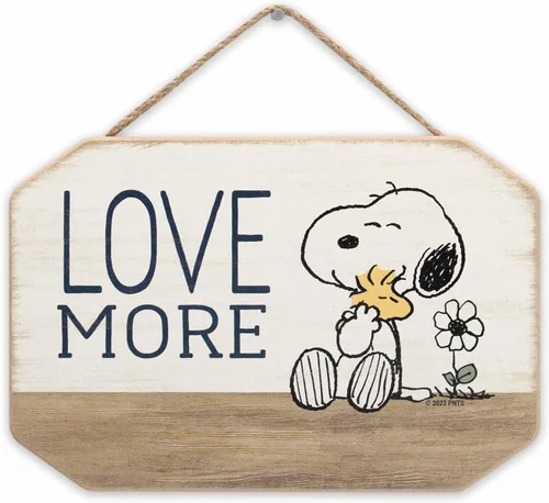Miniatura 17 de Peanuts Snoopy Be Happy - Decoración redonda de madera para colgar en pared, divertido letrero de Snoopy para decoración del hogar, gran idea de Azul