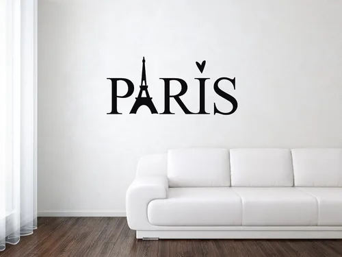 Miniatura 3 de París - Calcomanía de vinilo para pared, diseño de la Torre Eiffel de París, 50 x 22 pulgadas