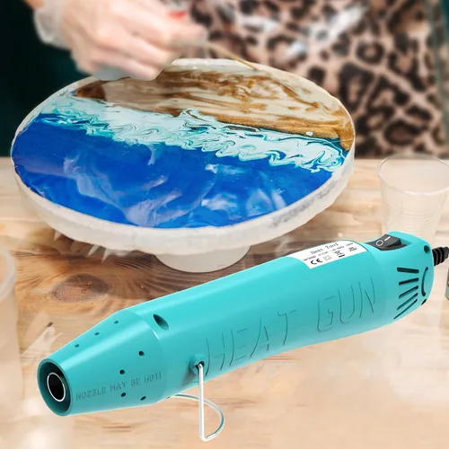 Miniatura 9 de Pistola de calor, mini pistola de calor para tubo termocontraíble, para manualidades DIY, pistola de aire caliente de 300 W con boquilla reflectora