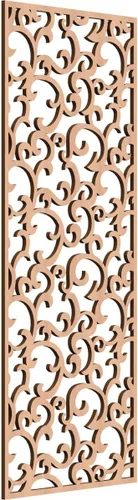 Miniatura 135 de Wheatland Paneles de pared decorativos de madera con calado, 9 3/8 pulgadas de ancho x 24 3/8 pulgadas de alto x 1/4 de alto, nogal