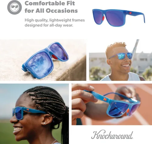 Miniatura 8 de Knockaround Torrey Pines - Gafas de sol polarizadas para hombres y mujeres, protección UV400 Victoria Lap / Moonshine