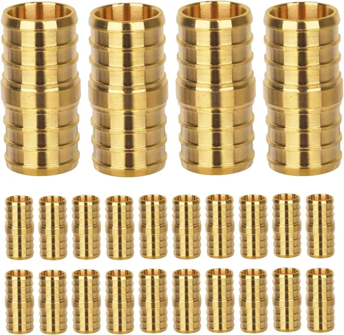Miniatura 28 de Acoplamiento Pex de 1/2", Accesorios Pex, Accesorios de Engaste de Latón de Alta Resistencia para Tubos PEX con Construcción Resistente a Fugas