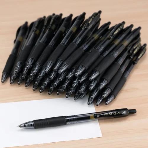 Miniatura 3 de Pilot - Bolígrafos en gel G2, con punta rodante, recargables y retráctiles de alta calidad, punta fina, tinta negra, paquete de 4 unidades de 12