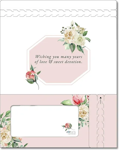 Miniatura 6 de Tarjeta de boda, con dos aperturas de tira para desgarrar, con ventana de plástico transparente que deja ver dinero, cheques o tarjetas de regalo