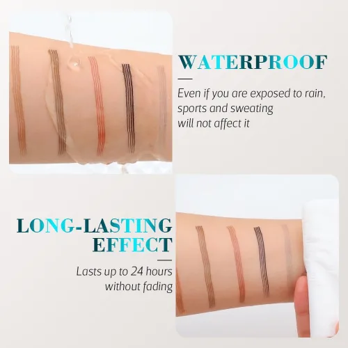 Miniatura 2 de Lápiz de microblading para cejas, 2024 NUEVO Lápiz de tatuaje mágico para cejas 4 puntas de horquilla, crea cejas naturales tipo cabello, lápiz