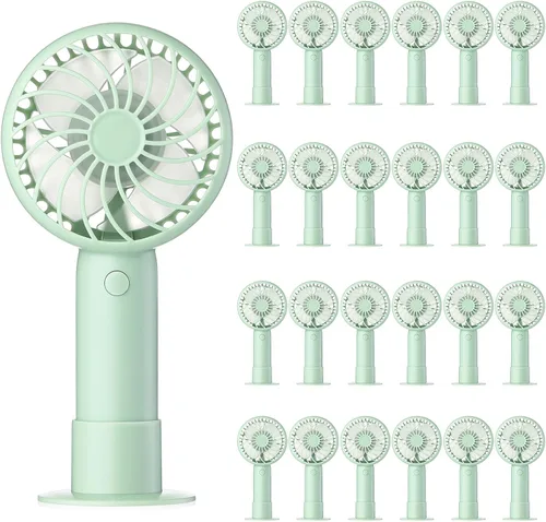 Miniatura 55 de Tujoe Mini ventilador de mano potente de 3 velocidades, ventilador personal pequeño portátil recargable con base USB para mujeres, maquillaje
