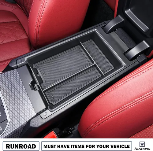 Miniatura 5 de RUNROAD Organizador de consola central compatible con BMW Serie 3 G20/G21 2019-2026 y Serie 4 G22/G23/i4 2021-2026 Accesorios, bandeja de consola