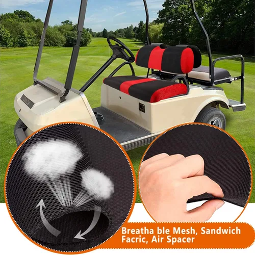 Miniatura 4 de Fundas de asiento delantero para carrito de golf EZGO, cubierta de asiento para carrito de golf compatible con EZGO TXT, almohadilla de asiento OEM