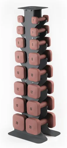 Miniatura 60 de WeGym SafeGrip Square Dumbbells with Anti Slip Handles, Aesthetic Free Weights for Home Workouts, Stable Design Prevents Rolling during Floor