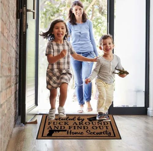 Miniatura 5 de Tapete para puerta delantera, para interiores, para interiores, protegido por la mierda y averigua el hogar, tapete de seguridad para el hogar