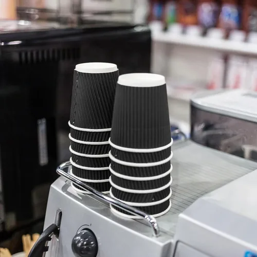 Miniatura 6 de Yaomiao 200 tazas de café expreso desechables de 4 onzas, con aislamiento de papel corrugado ondulado, para fiestas, bebidas frías, té y bebidas