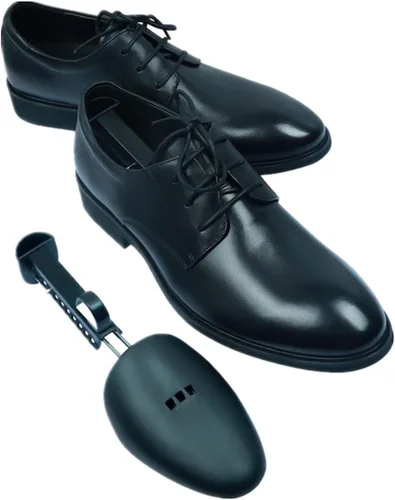 Miniatura 3 de 2 pares de árboles de zapatos de plástico para hombres (negro)