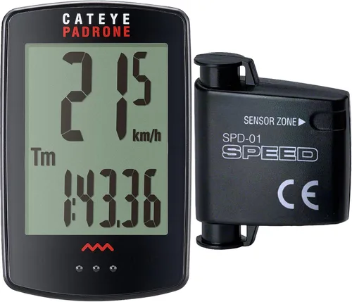 Miniatura 12 de CATEYE Computadora Inalámbrica para Bicicleta Padrone – Ciclocomputadora con Pantalla de Gran Tamaño, Velocímetro y Odómetro Inalámbricos, Montaje
