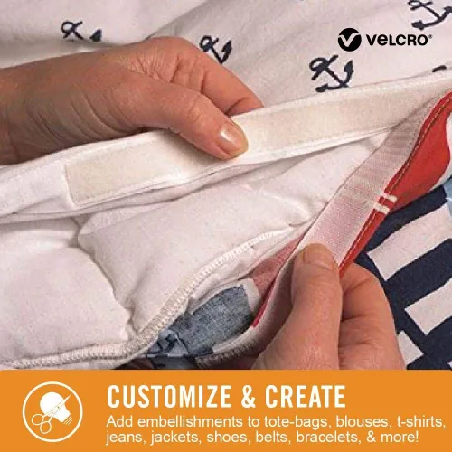 Miniatura 4 de Cinta adhesiva para tejidos de la marca Velcro Brand, sin necesidad de costura, Negro