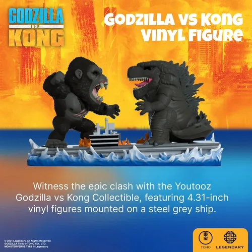 Miniatura 2 de Figuras You Tooz Godzilla Vs Kong, 2 piezas, figura de vinilo de 4.3 pulgadas, figura coleccionable de Godzilla y figura de Kong por Youtooz