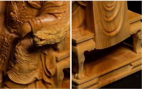 Miniatura 7 de Abstracción Escultura Mazu Estatuas Mar Dios Buddha Tallas Madera Sólida Decoración para el Hogar