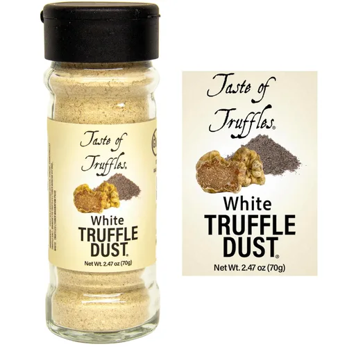 Condimento de trufa Dust®, condimento en polvo de trufa y champiñones, condimentos gourmet de trufa, veganos y vegetarianos (trufa blanca, 2.47 oz