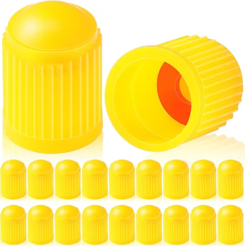 Miniatura 10 de Outus 20 piezas de tapas de vástago de válvula de neumático, tapas de neumático de plástico universales negras para bicicleta, bicicleta, autos