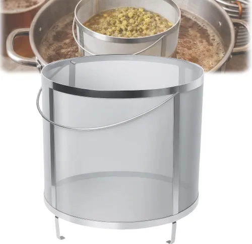 Gekufa Hop Filter - Filtro de acero inoxidable 304 de 300 micras, 11.8 x 12.2 pulgadas, colador seco de lúpulo para cerveza casera, cerveza, vino,