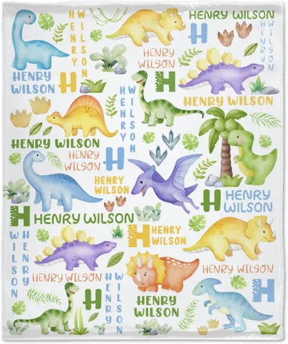 Miniatura 23 de Manta de dinosaurio para regalo, manta de franela ultra suave y acogedora, manta de forro polar ligera y mullida, manta de felpa cálida para sofá