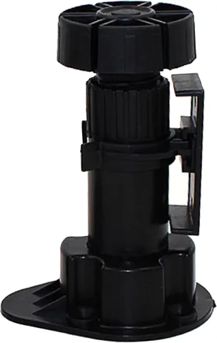 Patas niveladoras negras para muebles o gabinetes, soporta 330 libras por pata, se ajusta de 3 7/8 pulgadas a 5 3/8 pulgadas, paquete de 12
