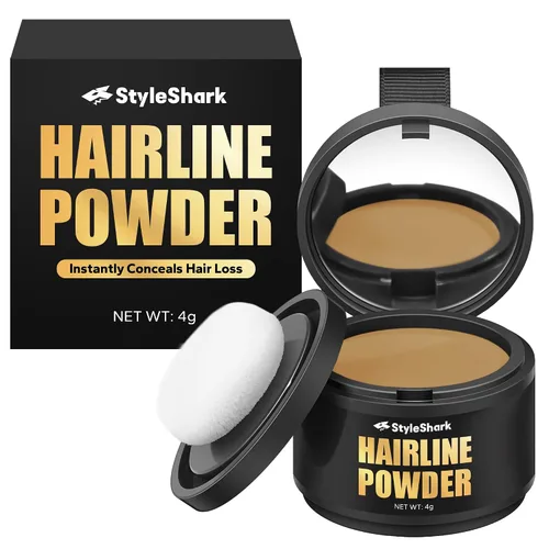 Miniatura 8 de Polvo de línea capilar – a prueba de manchas para cabello fino, color a prueba de sudor para mujeres y hombres (marrón oscuro)