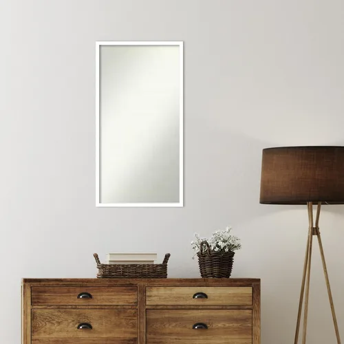 Miniatura 207 de Amanti Art Espejo de baño blanco para sobre el fregadero, 32 x 45 pulgadas, espejo de tocador rectangular blanco esbelto, marco de madera moderno