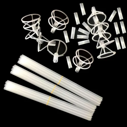 Miniatura 2 de Paquete de 20 palos para globos, 27 pulgadas de largo con base para centros de mesa y escritorio