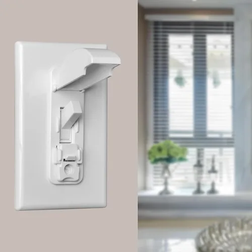 Miniatura 3 de 2 Cubiertas protectoras para interruptor de luz, cubierta protectora de interruptor de pared a prueba de bebés para interruptor de luz de palanca