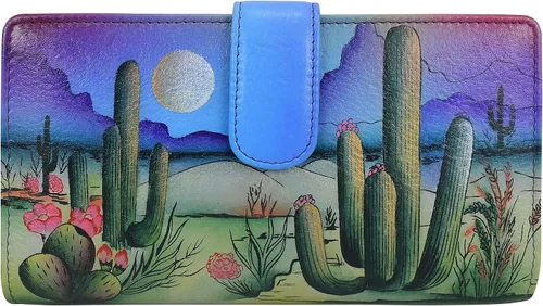 Miniatura 5 de Anna by Anuschka Women's Hand Painted Genuine Leather Two Fold Wallet
