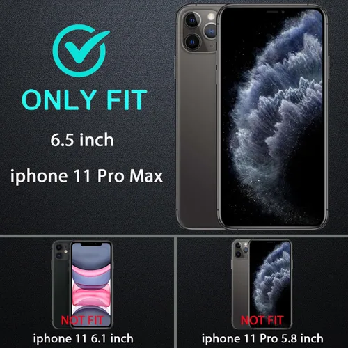 Miniatura 2 de YKHJKLEC para iPhone 11 Pro Max, Funda Militar Grado 3 en 1 Resistente a Prueba de Golpes/Caídas/Polvo con 2 Piezas de Protector de Pantalla