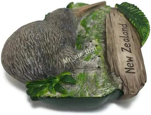 Miniatura 2 de WitnyStore Tiny Kiwi Flightless Bird Nueva Zelanda Australia Oceanía Atracciones Turísticas Resina Refrigerador Imán Viajero Recuerdo Regalo Memento