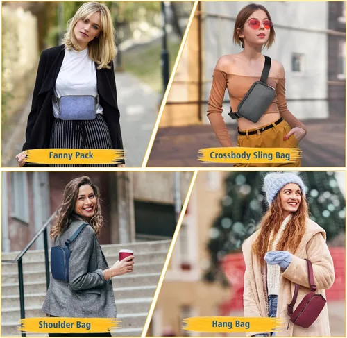 Miniatura 7 de Crossbody Fanny Pack for Women Men:Small Runners Belt Bag with Adjustable Strap - Water Resistant Fashion Bum Bag, Mini Waist Bag for Running Travel