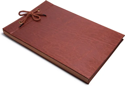 Álbum de fotos estilo scrapbook con tapa vintage de cuero, álbum de fotos estilo vintage para recuerdos de viaje, álbum de fotos, libro de visitas