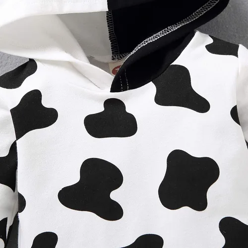 Miniatura 6 de Enterizo de manga larga para bebé overol de manga larga con estampado de vaca lechera ropa con capucha