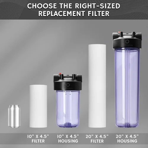 Miniatura 7 de Airthereal Filtro de agua de sedimentos PP para toda la casa de 10 x 4.5 pulgadas, cartucho de repuesto de filtro de agua de 10 pulgadas para agua