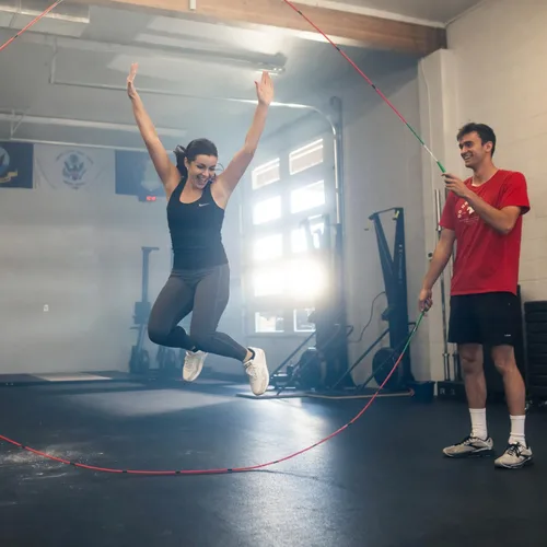 Miniatura 5 de Elite Jumps Cuerda de saltar doble holandesa de 14 pies, paquete de 2 Cuerda de saltar doble holandesa con cuentas de 2 pulgadas para adultos