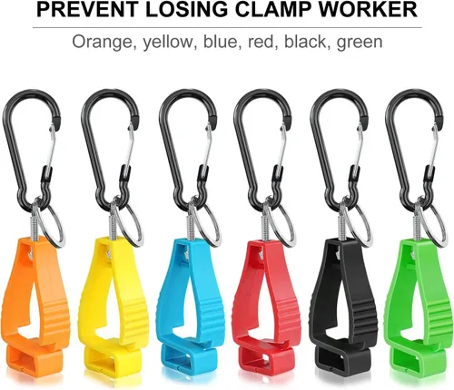 Miniatura 6 de NANHONG 4PCS, Clips para Guantes para Soportes de Guantes de Trabajo, Clip para Guantes, Accesorios para Cinturón de Servicio, Clips para Guantes