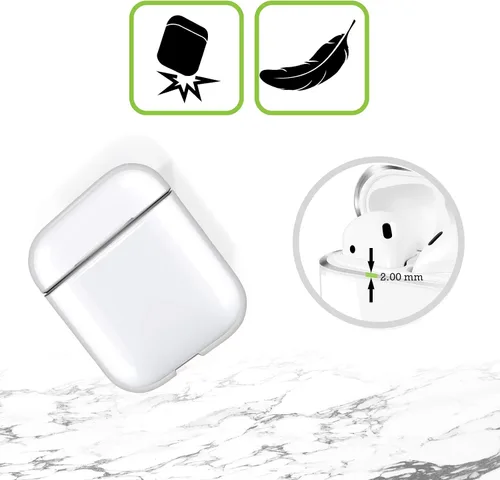 Miniatura 2 de Head Case Designs Officially Licensed Christos Karapanos Phoenix Art Mix Clear Hard Crystal Cover Compatible with Apple AirPods Pro Charging Case