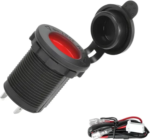Enchufe de encendedor de cigarrillos de automóvil de 12 V/24 V, enchufe de enchufe de enchufe de enchufe de enchufe de encendedor a prueba de polvo,