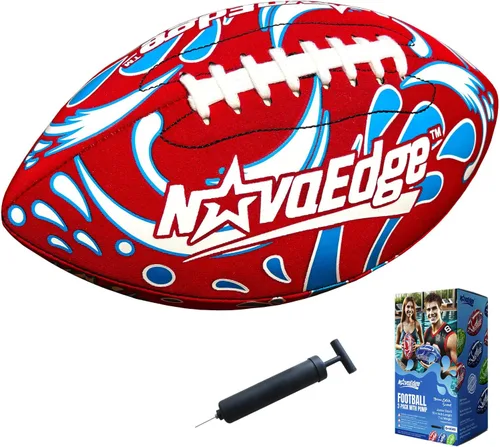 Hydro Water Football - 10.4-Inch Neoprene Pool Football for All Ages | for Water Play in Pool, Lake & Beach | Secure-Grip with Real Laces | Includes