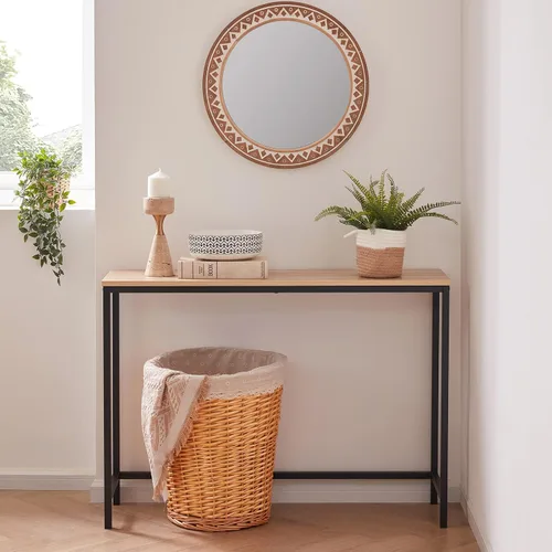 Miniatura 10 de Lifewit Mesa de consola de 39.4 pulgadas, mesa de sofá estrecha con marco de metal para sala de estar, mesa de entrada industrial para pasillo