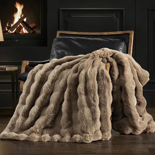 Miniatura 22 de EverGrace - Manta ultra suave de lujo, esponjosa, de pelo de conejo sintético, cálida y gruesa, para cama, reversible, para sofá, silla, color gris