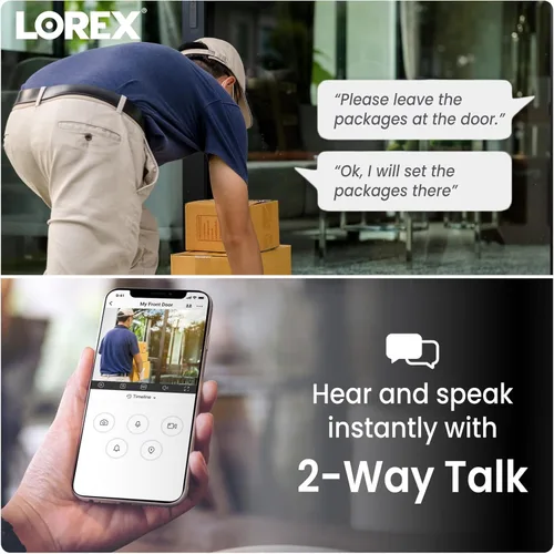 Miniatura 5 de Cámara de seguridad Lorex al aire libre 4K IP de Metal con cúpula adicional Complemento para NVR Detección de movimiento inteligente