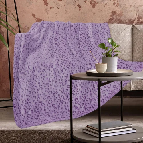 Miniatura 23 de ZHIKU Manta de Tiro Azul Tamaño Queen Suave de Forro Polar Mantas de Tiro para Cama Leopardo azul