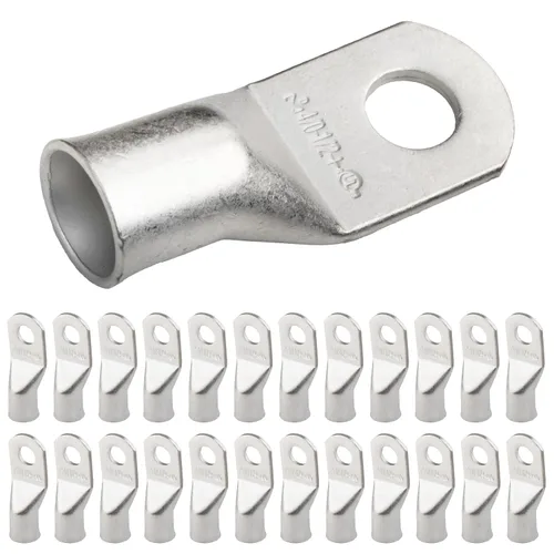 Miniatura 13 de SELTERM 5 piezas terminales de cable de cobre estañado 1/0 AWG perno de 1/2", extremos de cable de batería, terminales de anillo, conectores