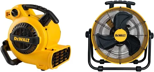 DEWALT DXAM-2260 - Secador de aire portátil, 600 Cfm y DEWALT DXF-2042 industrial de alta velocidad, ventilador de almacén, movimiento resistente,