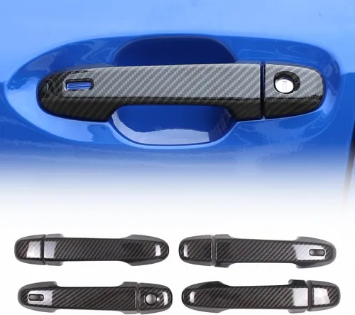 CHEAYAR Cubierta de fibra de carbono para manija de puerta exterior de automóvil compatible con Subaru WRX 2022-2023, borde de cubierta inteligente