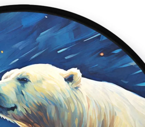 Miniatura 5 de Vnurnrn Alfombra redonda con diseño de oso de pintura, 3 pies, para interiores, alfombra circular para sala de estar, puerta, entrada, dormitorio